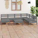 3082980 vidaXL 8-Piece Garden Lounge Set Solid Pinewood White