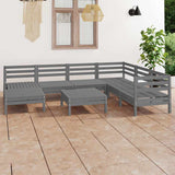 3082980 vidaXL 8-Piece Garden Lounge Set Solid Pinewood White