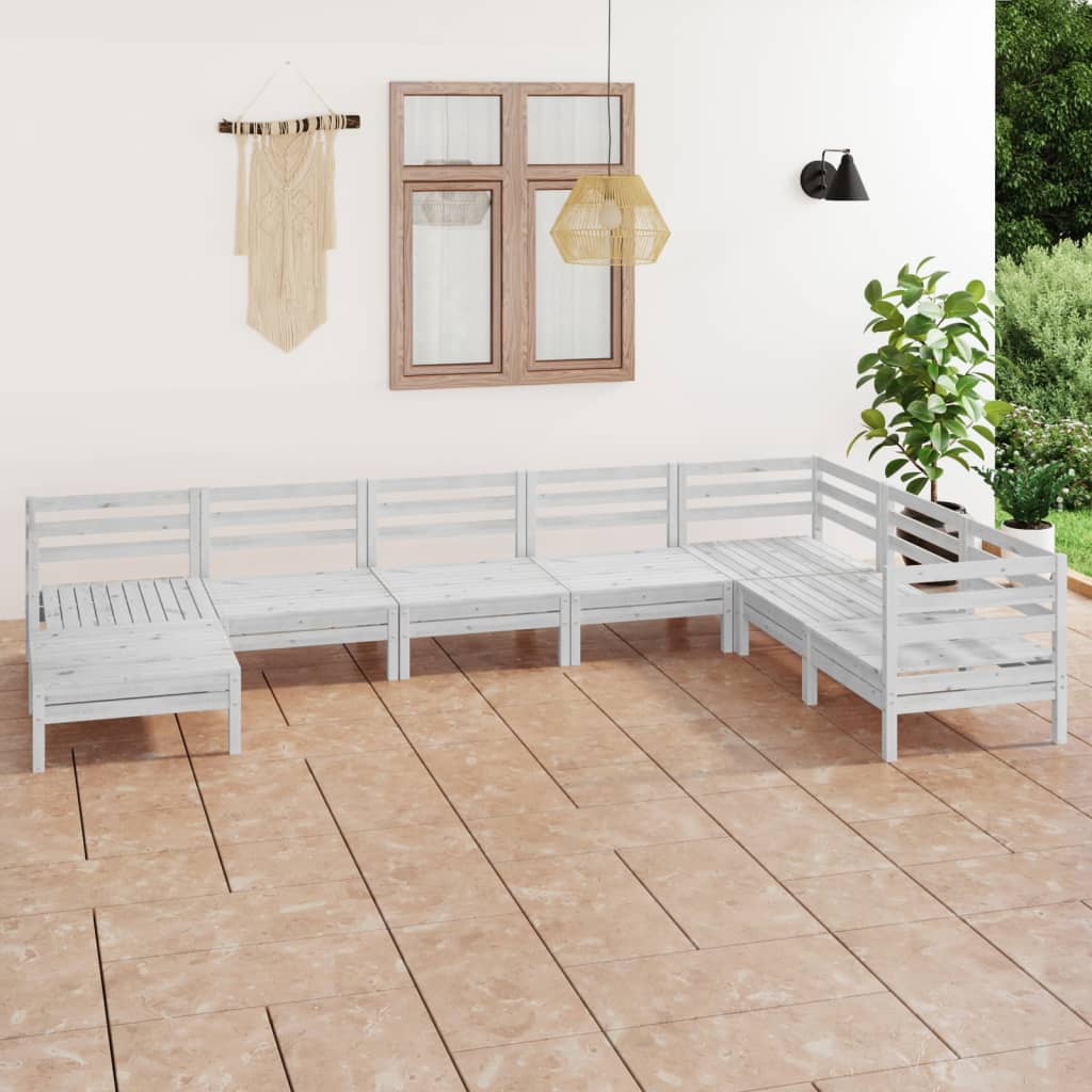 vidaXL 8-Piece Lounge Set Solid Pine Wood