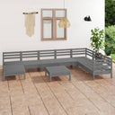 vidaXL 9-delige Loungeset massief grenenhout