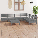 vidaXL 7-Piece Lounge Set Solid Pine Wood White