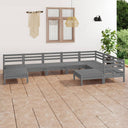 vidaXL 9-delige Loungeset massief grenenhout