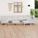 vidaXL 10-delige Loungeset massief grenenhout