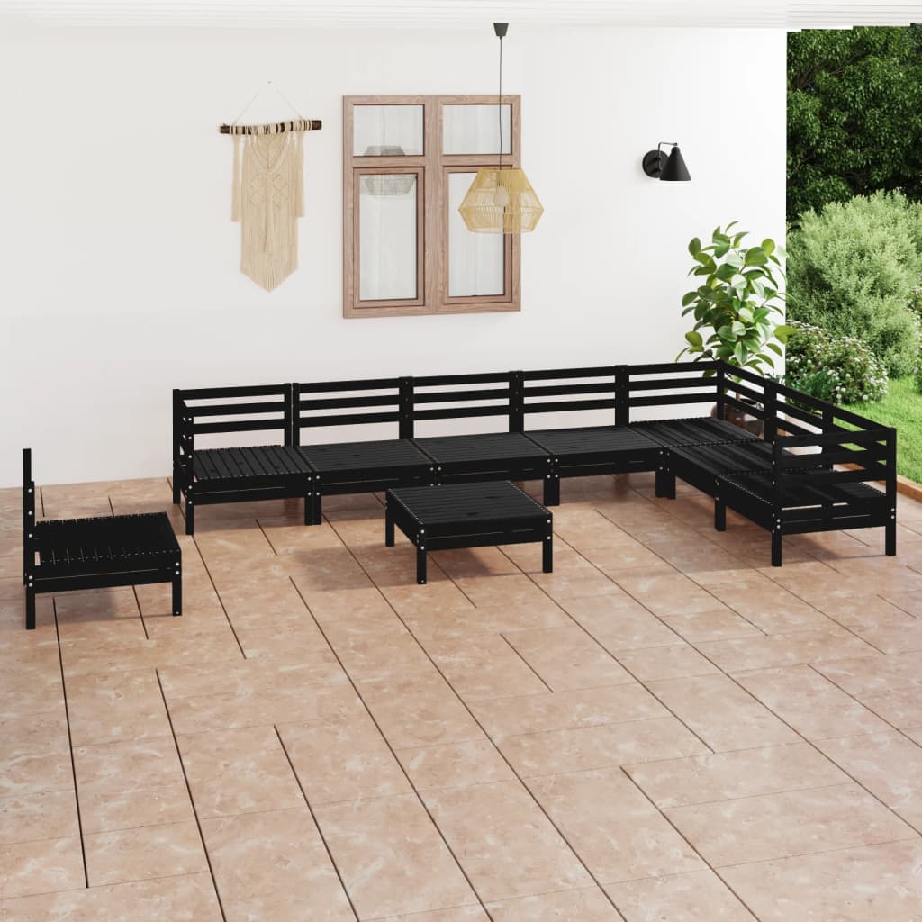 vidaXL 9-delige Loungeset massief grenenhout