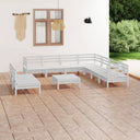 vidaXL 10-delige Loungeset massief grenenhout