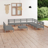 vidaXL 10-delige Loungeset massief grenenhout
