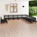 vidaXL 11-delige Loungeset massief grenenhout