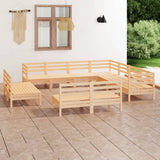 vidaXL 11-delige Loungeset massief grenenhout