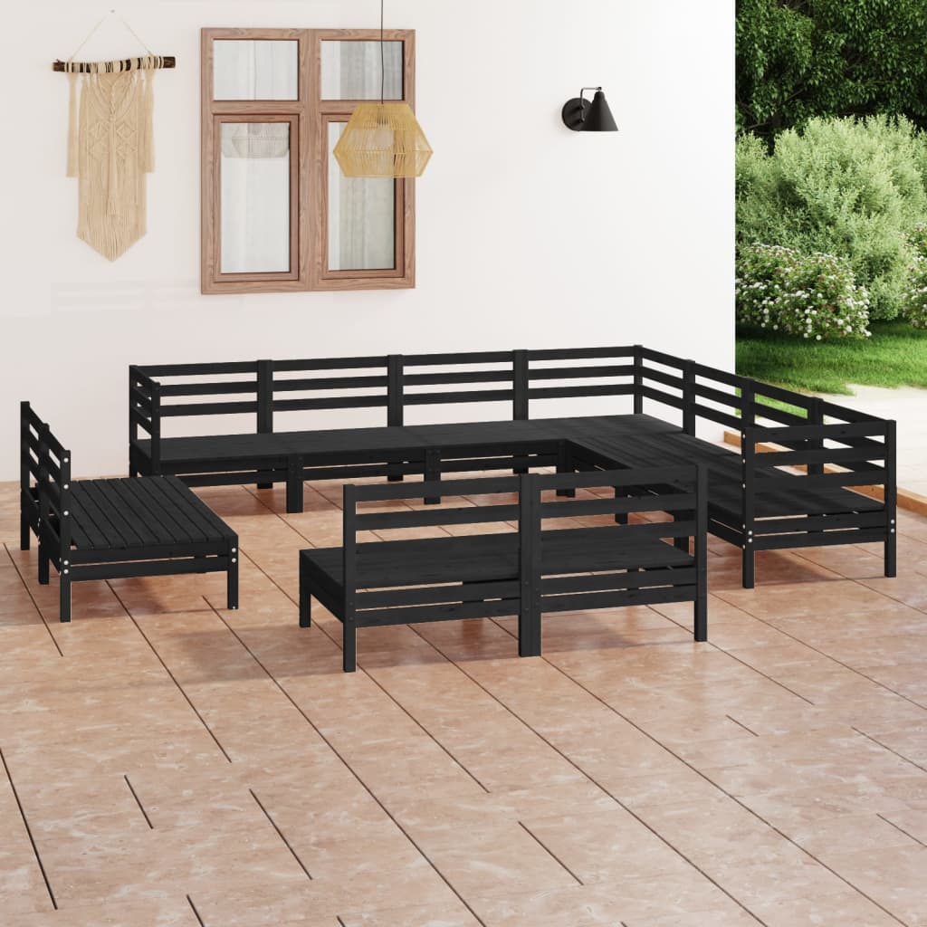 vidaXL 11-delige Loungeset massief grenenhout