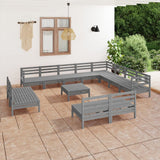 vidaXL 13-delige Loungeset massief grenenhout