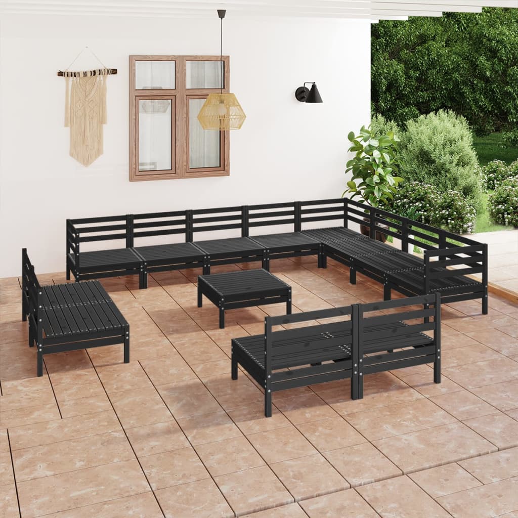 vidaXL 13-delige Loungeset massief grenenhout