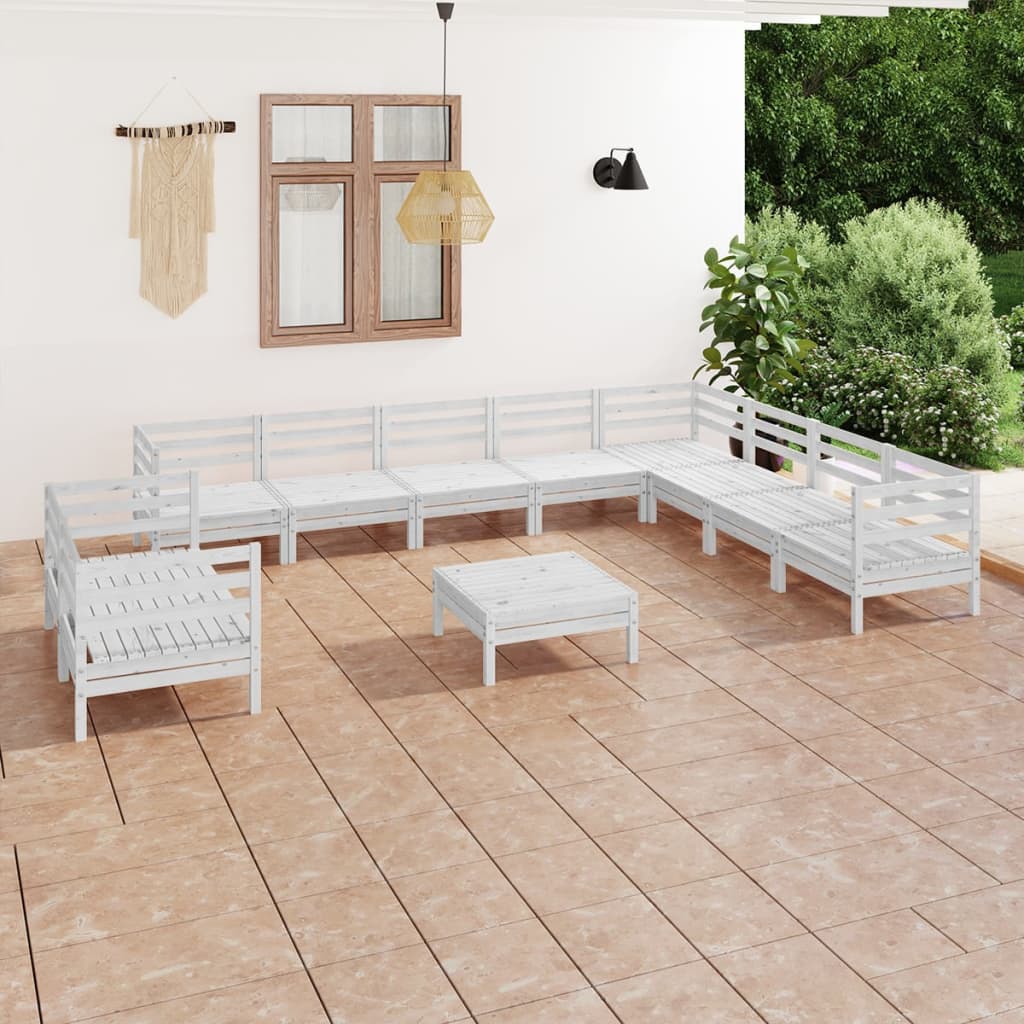 vidaXL 11-delige Loungeset massief grenenhout