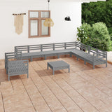 vidaXL 11-delige Loungeset massief grenenhout