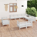 vidaXL 11-delige Loungeset massief vert
