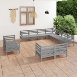 vidaXL 11-delige Loungeset massief grenenhout