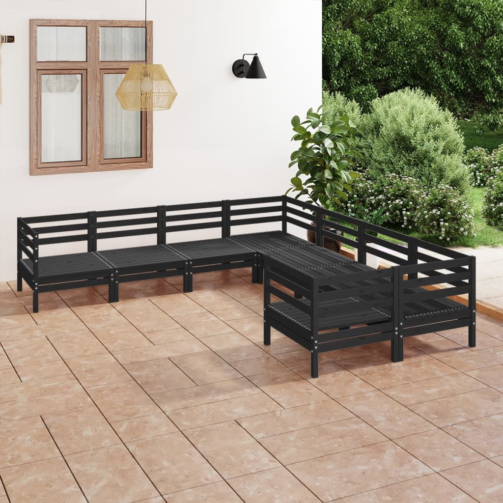 vidaXL 8-Piece Lounge Set Solid Pine Wood