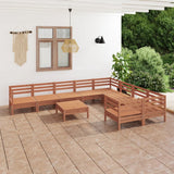 vidaXL 10-delige Loungeset massief grenenhout