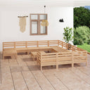 vidaXL 13-delige Loungeset massief grenenhout