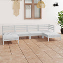 vidaXL 6-delige Loungeset massief grenenhout