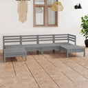 vidaXL 6-delige Loungeset massief grenenhout