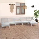 vidaXL 7-delige Loungeset massief grenenhout