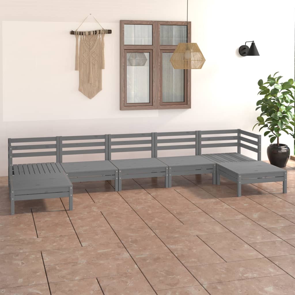 vidaXL 7-delige Loungeset massief grenenhout