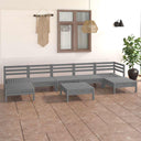 vidaXL 8-Piece Lounge Set Solid Pine White