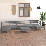 vidaXL 8-Piece Lounge Set Solid Pine White