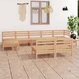 vidaXL 9-delige Loungeset massief grenenhout