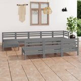 vidaXL 10-delige Loungeset massief grenenhout