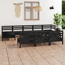 vidaXL 11-delige Loungeset massief grenenhout wit