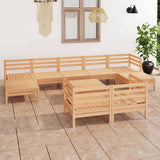 vidaXL 10-delige Loungeset massief grenenhout