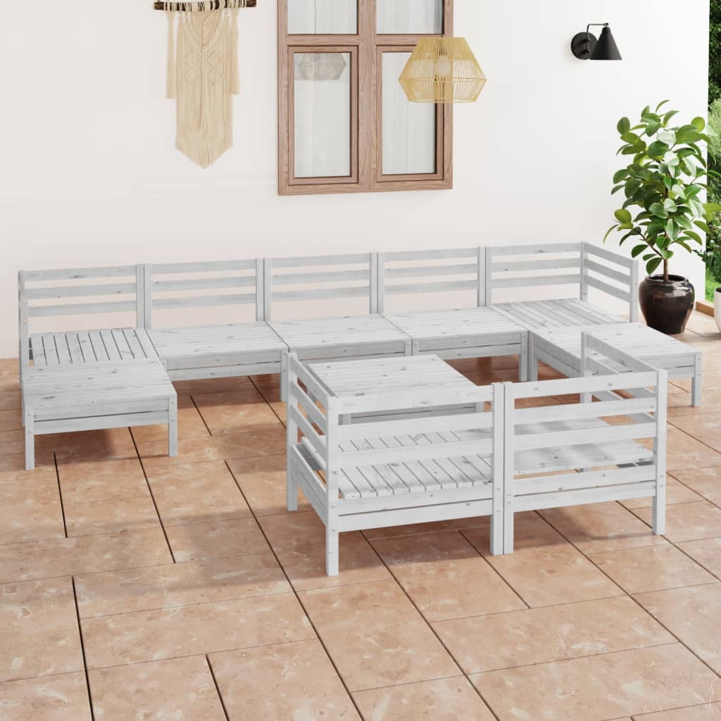 vidaXL 10-delige Loungeset massief grenenhout