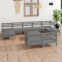 vidaXL 10-delige Loungeset massief grenenhout