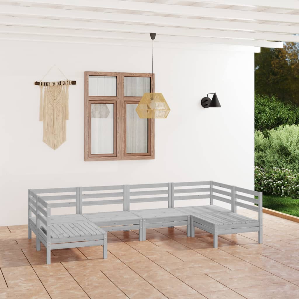 vidaXL 6-Piece Lounge Set Solid Pine Wood
