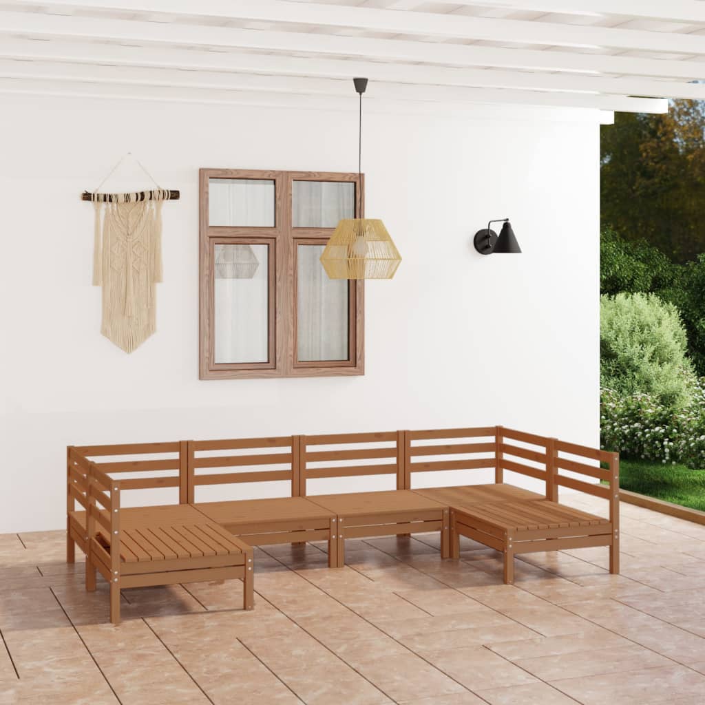 vidaXL 6-Piece Lounge Set Solid Pine Wood