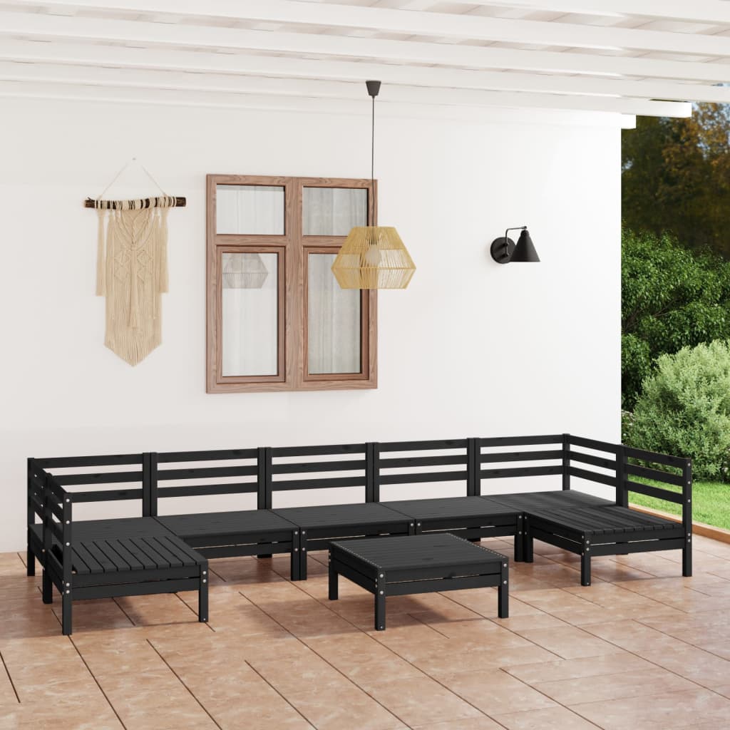 vidaXL 8-delige Loungeset massief grenenhout