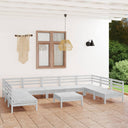 vidaXL 10-delige Loungeset massief grenenhout