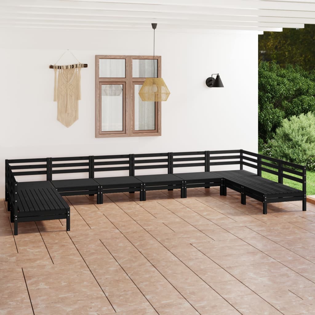 vidaXL 10-delige Loungeset massief grenenhout