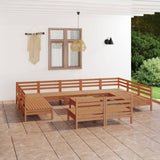 vidaXL 12-delige Loungeset massief grenenhout