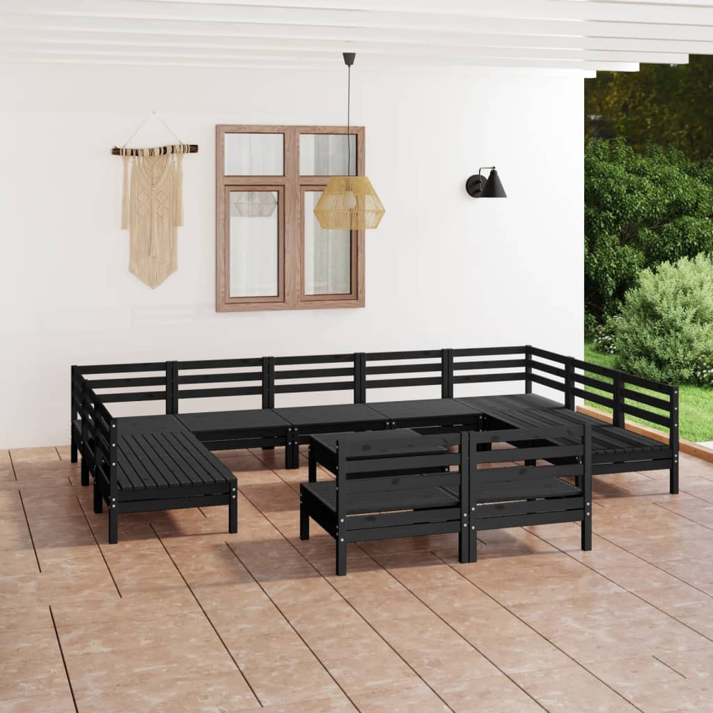 vidaXL 12-delige Loungeset massief grenenhout