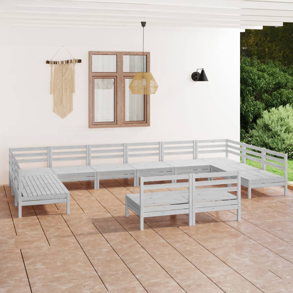 vidaXL 12-delige Loungeset massief grenenhout
