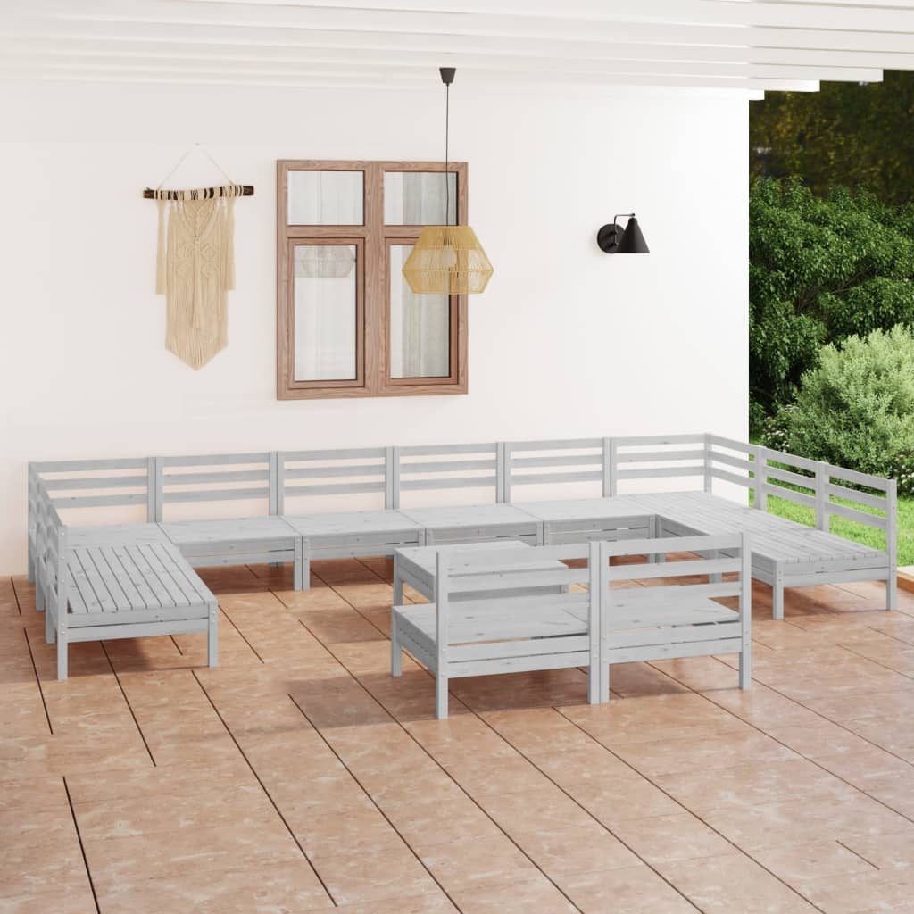vidaXL 13-piece Lounge Set Solid Pine Wood