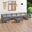 vidaXL 8-Piece Lounge Set Solid Pine Wood White
