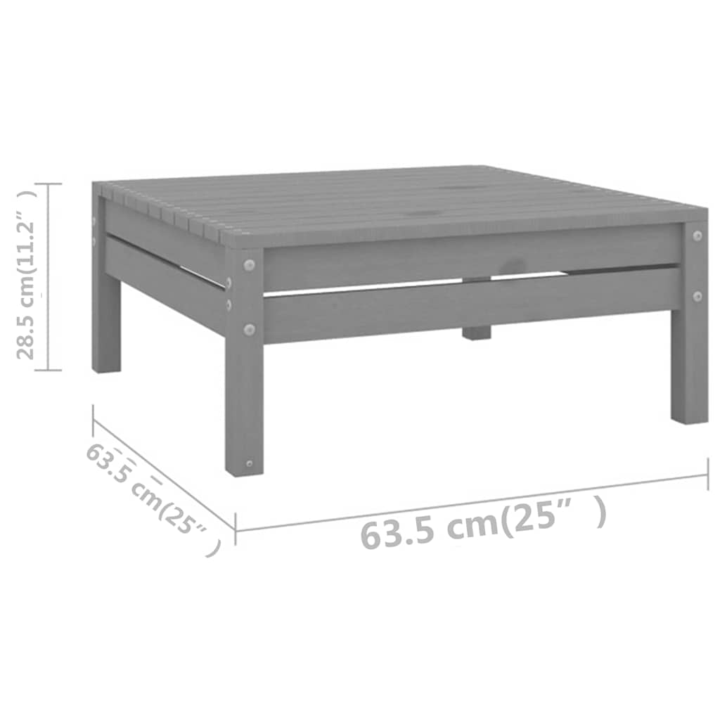vidaXL 8-Piece Lounge Set Solid Pine Wood White