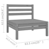 vidaXL 8-Piece Lounge Set Solid Pine Wood White