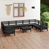 vidaXL 10-delige Loungeset massief grenenhout