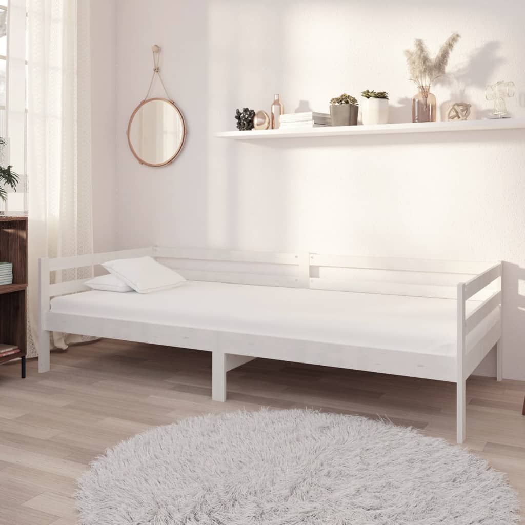 vidaXL Slaapbank met matras massief grenenhout 90x200 cm