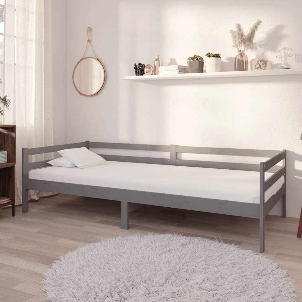vidaXL Slaapbank met matras massief grenenhout 90x200 cm