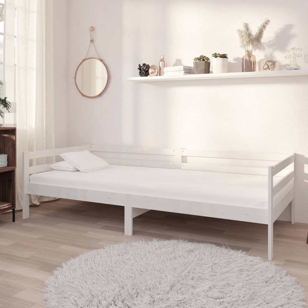 vidaXL Slaapbank met matras massief grenenhout 90x200 cm